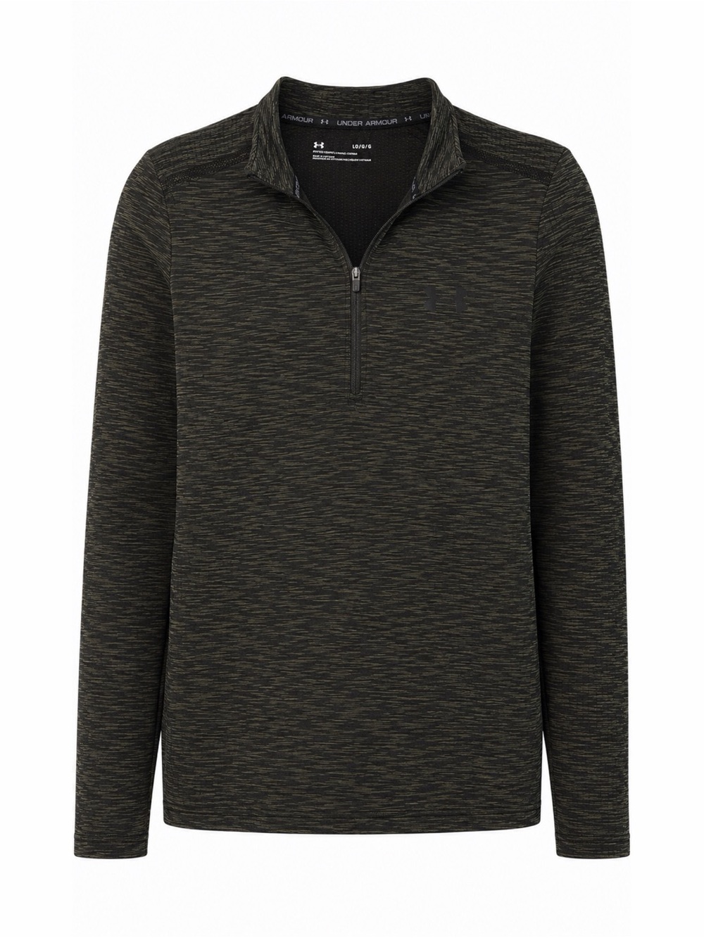 Under Armour HeatGear 1/4 Zip Pullover Black Olive Mens Large